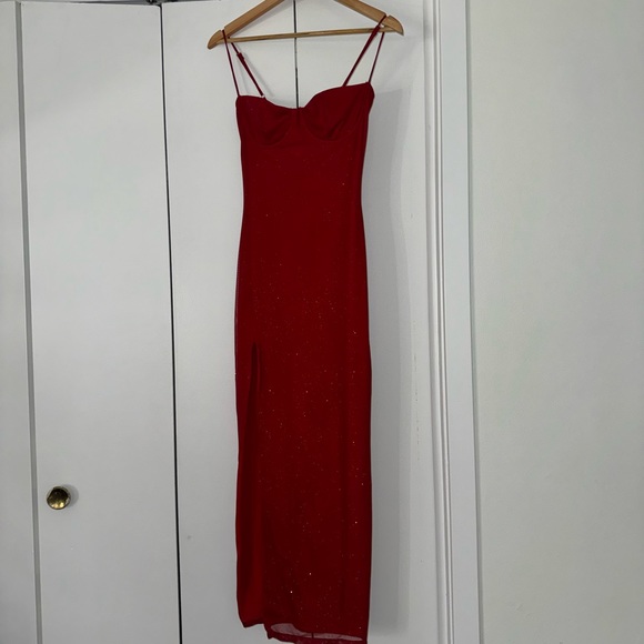 Sold Out - Baby Boo Trixie Maxi Dress in Sparkle Red - Picture 3 of 6